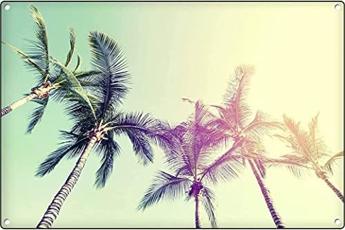 Печатење на палми, постер за палми, печатење на дланки на плажа, океански декор гроздобер палми гроздобер за