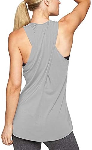Женски резервоар за вежбање врвови на тркачки кошули со јога без ракави плус големина атлетска јога врвови спортски