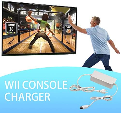 Полнач за Wii конзола, кабел за напојување со напојување со струја за напојување за конзола Nintendo Wii