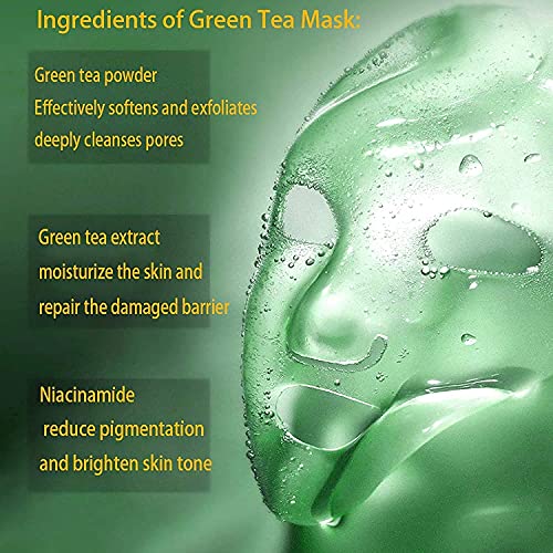 Стапче за маска од зелен Чај За Лице, Отстранувач На Црни Точки, Екстракт Од Зелен Чај, Чистење На Длабоки
