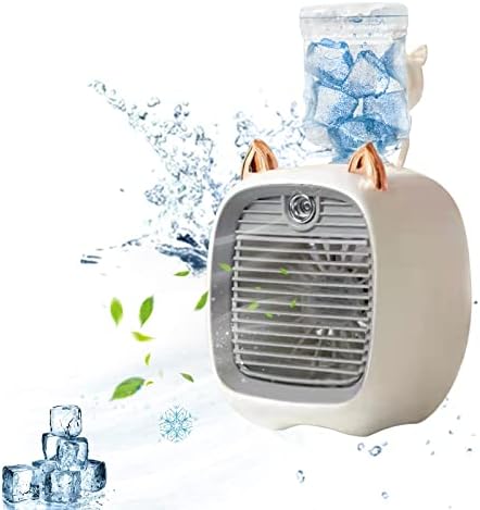 2022 Детски преносен вентилатор за климатик, мини ладилник за испарување на воздухот во 3 брзини, УСБ личен