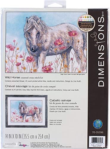 Димензии Дивиот коњ се брои комплет за вкрстено бод, мулти-боја