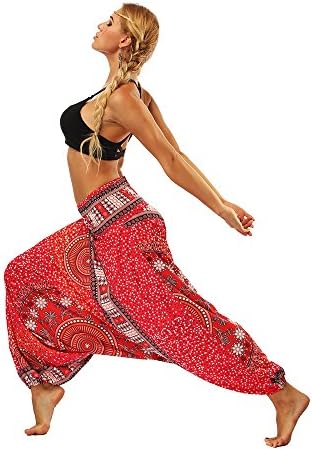 Yoyorule модни јога панталони жени обични летни лабави јога панталони Баги Бохо Аладин Ском комбинезон Харем