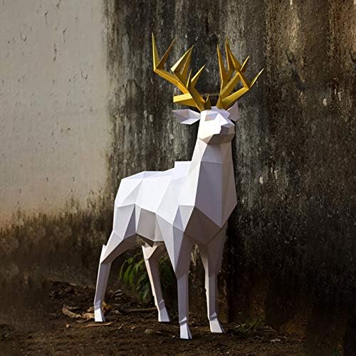 WLL-DP Грејната шумска еленска хартија скулптура пред-пресечен 3D хартија занает DIY геометриски оригами