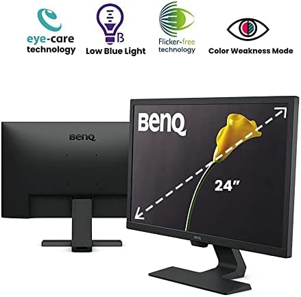 Benq GW2480L Компјутерски Монитор 24 FHD 1920x1080p | IPS | Eye-Tech / Ниска Сина Светлина Плус Панел | Анти-Отсјај |