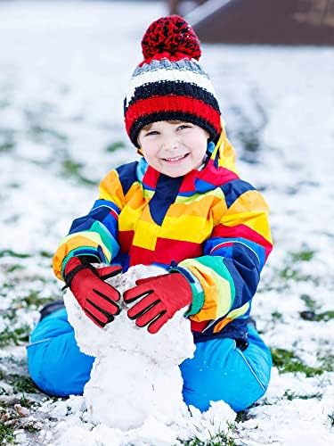 4 Пара Деца Зимски Ракавици Водоотпорни Снежни Скијачки Ракавици Топли Унисекс Маскирни Ракавици За Ладно Време Девојки