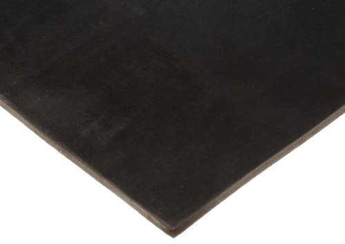 Лист EPDM, црн, 0,125 дебела, ширина 12, должина од 12 , 60A durometer, ASTM D2000 Ba