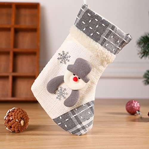 Божиќно порибување големи Божиќни чорапи украси Дедо Снежаман Божиќник лик за украси за семејни празници