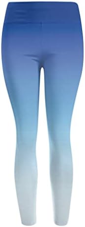 Градиентски спортски тренинг лифт печатени хеланки панталони високи јога задник хулахопки жени половини пешачки хеланки