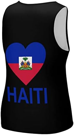Љубовта Хаити Машки Резервоар Врвот Без Ракави Елек Обични Кошули Долна Кошула За Плажа Трчање Тренингот