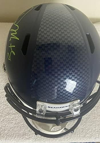 Дк Меткалф Потпиша Автограмиран Шлем Со Целосна Големина На Нфл Сиетл Сихокс со Автентикација На Бекет