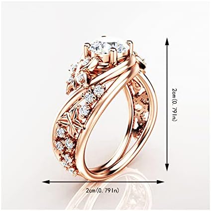 2023 година Нов интајлен прстен личност за прстен за женски прстен ангажман на женски циркон прстен