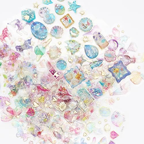 Симпатични занаетчиски налепници, 8 листови 200 парчиња кристални налепници со еднорог, пеперутка, фламинго,