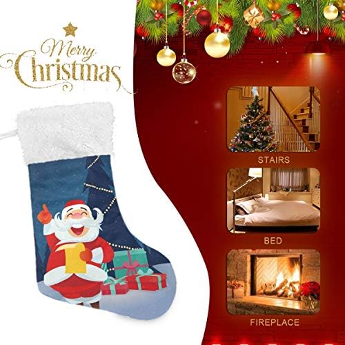 Пимилагу се смее Дедо Мраз Божиќни чорапи 1 пакет 17,7 , виси чорапи за Божиќна декорација