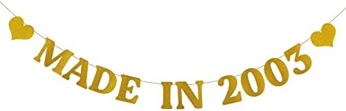 ИЗРАБОТЕНИ Во 2003 Година Банер, Претходно Нанижани, Златни Сјајни Хартиени Венци За 20-Годишни Украси На
