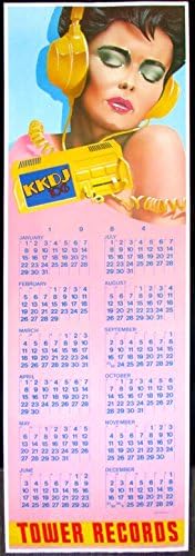 Кула Евиденција Оригинален Постер Календар 1984 Од Френк Карсон Ккдј Радио Фресно
